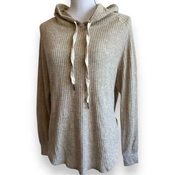 Soft Project Social T Sz M Waffle Knit Pullover Hoodie - Picture 7 of 12